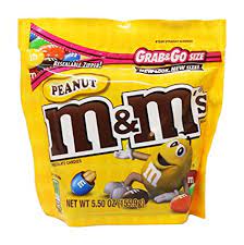 M & M's Peanut Chocolate Candies Grab n Go Size 5.50oz