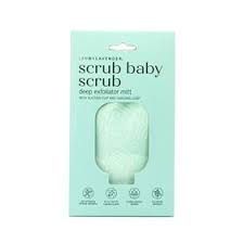 LemonLavender Scrub Baby Scrub Deep Exfoliator Mitt w/ Suction Cup & Hanging Loop