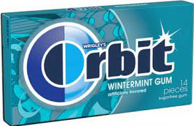 Wrigleys Orbit Winter Mint Gum Sugarfree 14pieces