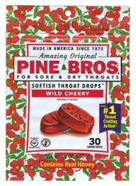 Pine Bros Wild Cherry Softish Throat Drops - 30 ct