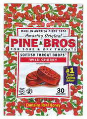 Pine Bros Wild Cherry Softish Throat Drops - 30 ct