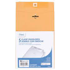 Mead 6" x 9" Clasp Envelopes- 5 Count