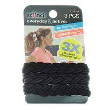 Scunci 6 Strand Elastics 3 pcs