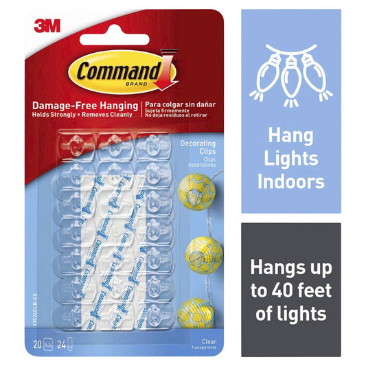 Command Decorating Clear Clips 20ct