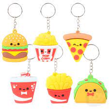 Fast Food Keychain Assorted 1ct
