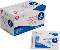 Dynarex 2" x 4.1 yd Conforming Stretch Gauze Bandage- Individual