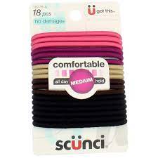 Scunci Medium Hold Elastics 18 pcs