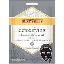 Burt's Bees Detoxifying Charcoal Sheet Mask w/ Honey 1 ea.