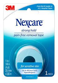 Nexcare Strong Hold Tape for Sensitive Skin- 1 inch
