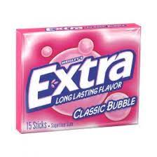 Wrigleys Extra Gum Classic Bubble Sugarfree 15sticks