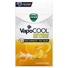 VapoCool Severe Max Strength Honey Lemon Chill- 45 Medicated Drops