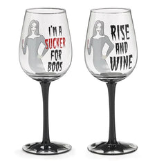 Burton and Burton Rise and Wine/ I'm a Sucker for Boos Wine Glass 1ct