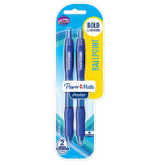 Paper Mate Profile Retractable Blue Ballpoint Pen 2ct