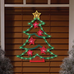 Christmas Lighted Yellow Star Tree
