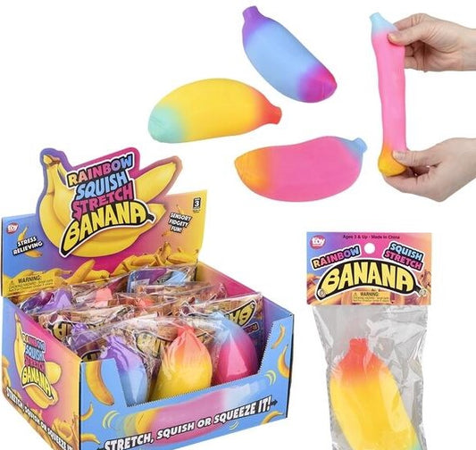 Rainbow Squish Stretch Banana 1ct
