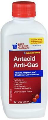 Good Neighbor Pharmacy Antacid Anti-Gas Maximum Strength Cherry Creme Flavor 12fl oz