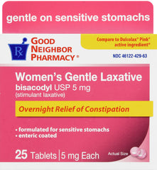 Good Neighbor Pharmacy Women's Gentle Laxative 5 mg (25 Tablets)