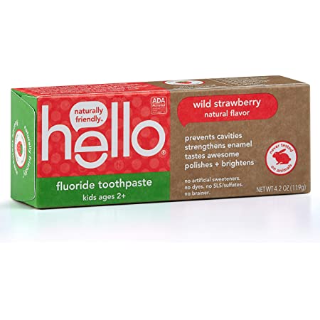 Hello Kids Natural Fluoride Toothpaste Wild Strawberry 4.2oz