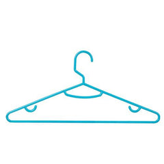 Plastic Hangers - 15pk Aqua