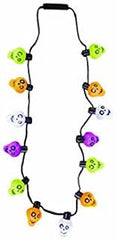 Halloween Light Up Necklace Colorful Skulls