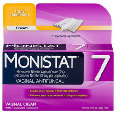 Monistat 7-Dose Yeast Infection Treatment, 7 Disposable Applicators & 1 Cream Tube