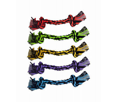 Multipet Nuts For Knots 2 Knots Rope 9"  Assorted Colors 1ct