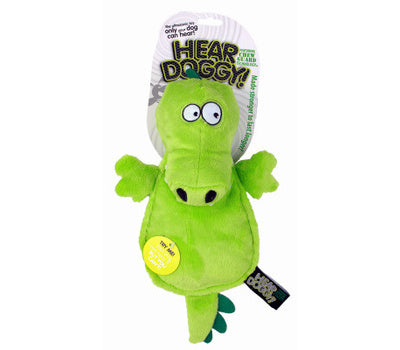 Hear Doggy Green Gator Dog Toy