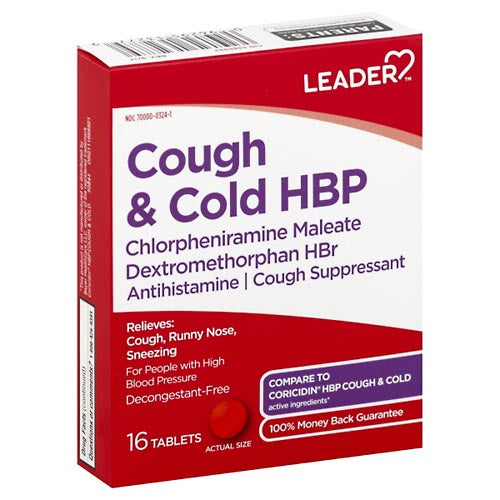 Leader Cough & Cold HBP (16 tablets)