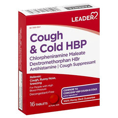 Leader Cough & Cold HBP (16 tablets)