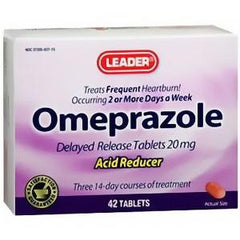 Leader Omeprazole 20mg 42ct