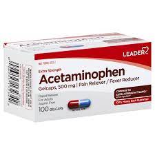 Leader Acetaminophen Extra Strength 500mg (100 gelcaps)