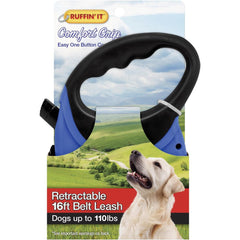 Ruffin' It Comfort Grip Retractable 16ft Belt Leash Assorted