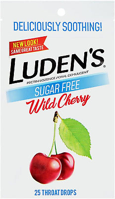Luden's Sugar Free Wild Cherry Throat Drops 25ct
