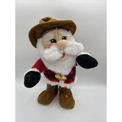 Joyful Holiday Animated Cowboy Santa