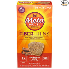 Metamucil Fiber Thins Cinnamon Spice 12-0.77oz (net wt 9.3oz )