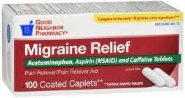 GNP Migraine Relief Caplets 100count