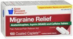 GNP Migraine Relief Caplets 100count