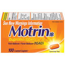 Motrin IB 200mg (100 coated caplets)