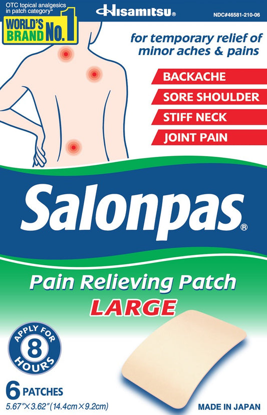 Salonpas Pain Relieving Patch Large (6 patches)