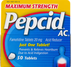 Pepcid AC Maximum Strength Acid Reducer 20mg (50 tablets)