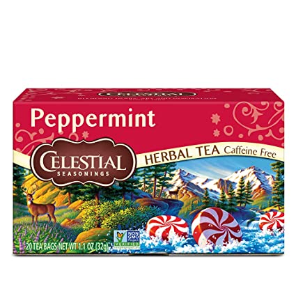 Celestial Herbal Tea Peppermint Caffeine Free 20ct