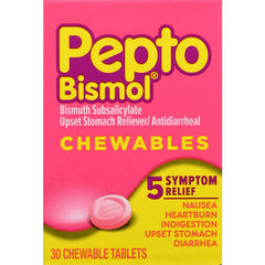 Pepto Bismol Chewable Original 30 Tablets