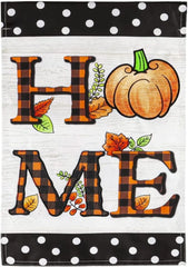 Pumpkin Home Garden Applique Flag