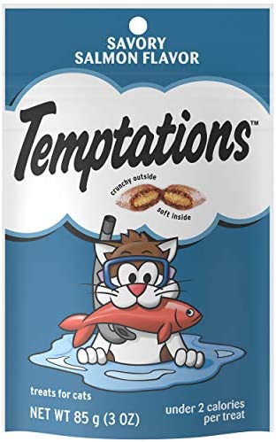 Temptations Cat Treats Savory Salmon Flavor 3oz