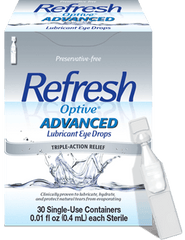 Refresh Optive Advanced Eye Drops- 30 vials (0.01 oz each)