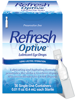 Refresh Optive Lubricant Dual-Action Relief Eye Drops- 30 Vials (0.01fl oz each)