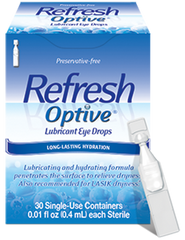 Refresh Optive Lubricant Dual-Action Relief Eye Drops- 30 Vials (0.01fl oz each)