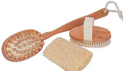 Kingsley Bath & Shower Combo Back Brush, Body Scrubber, and Massager