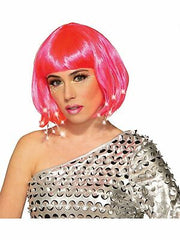 Hot Pink Light Up Bob Wig