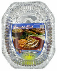 Durable Foil Oval Roaster 16" x 13 1/8" x  3 1/8"